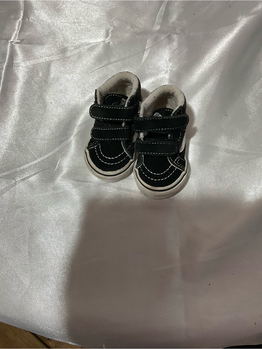 Kids Black Velcro Casual Sneakers
